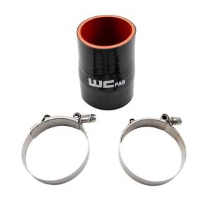 Wehrli Custom Fabrication - Wehrli Custom Fabrication 2.75" x 3" ID Straight Reducer 4.5" Long Silicone Boot and Clamp Kit - WCF207-103