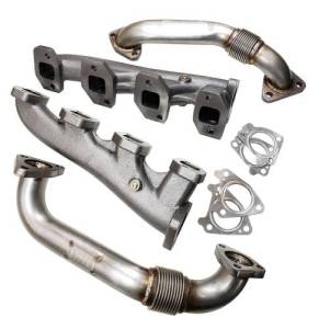 Wehrli Custom Fabrication - DHD 300-120 Duramax High Flow Manifold & Up Pipe Bundle 2001-2004 LB7