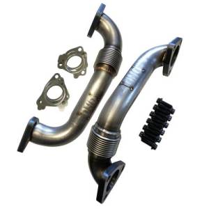 DHD - Dirty Hooker Diesel - DHD 300-124 Driver & Passenger Stainless Steel LB7 Up Pipe Set OE Length 2001-2004