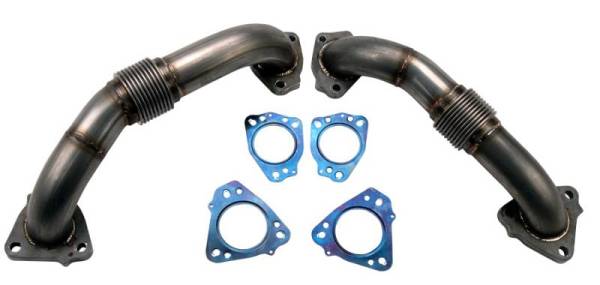 Wehrli Custom Fabrication - Wehrli Custom Fabrication 2017-2024 L5P Duramax 2" Stainless Up Pipe Kit for OEM or WCFab Manifolds w/ Gaskets - WCF100624