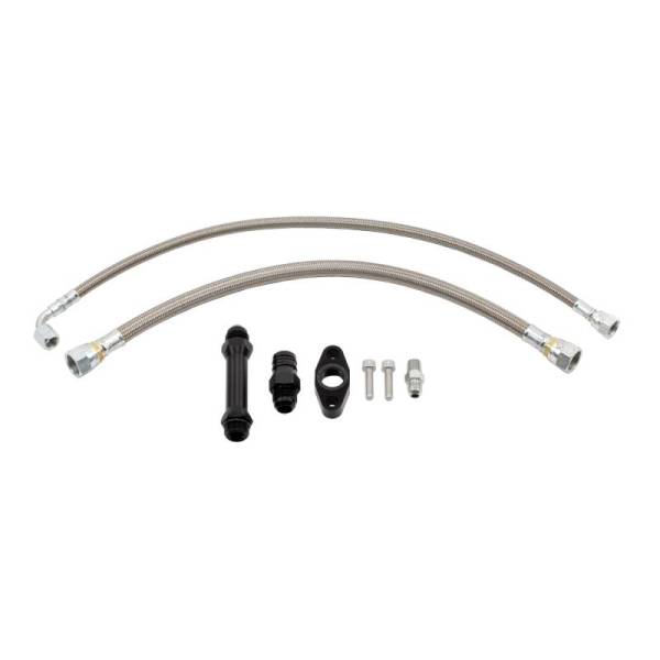 Wehrli Custom Fabrication - Wehrli Custom Fabrication Cummins 2nd Gen Swap Oil Feed & Drain Line Kit - WCF100279