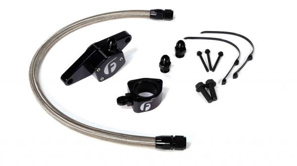 Fleece Performance - Fleece Performance Cummins Coolant Bypass Kit VP 98.5-02 with Stainless Steel Braided Line - FPE-CLNTBYPS-CUMMINS-VP-SS