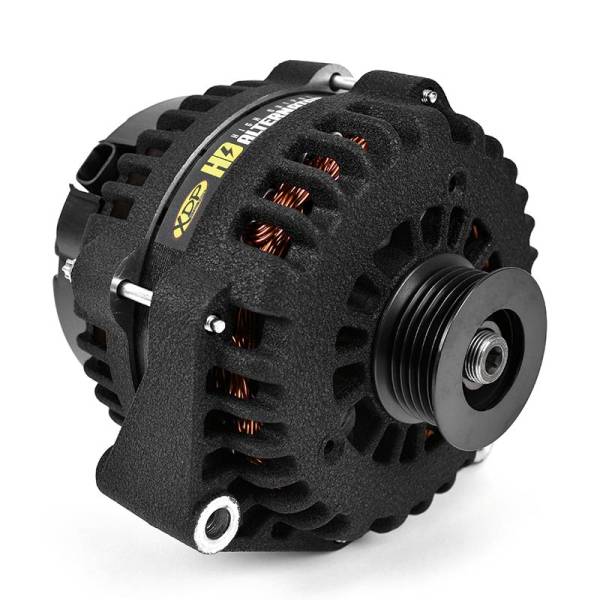 XDP Xtreme Diesel Performance - XDP Xtreme Diesel Performance Wrinkle Black HD High Output Alternator 2007.5-2010 GM 6.6L Duramax LMM - XD351